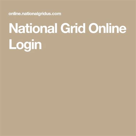 login to national grid