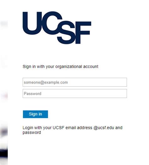 login ucsf email