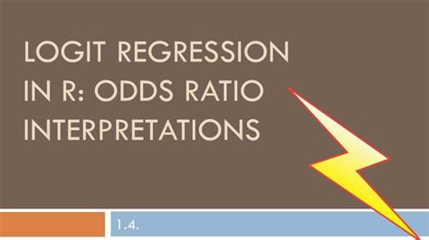 logit model odds ratio