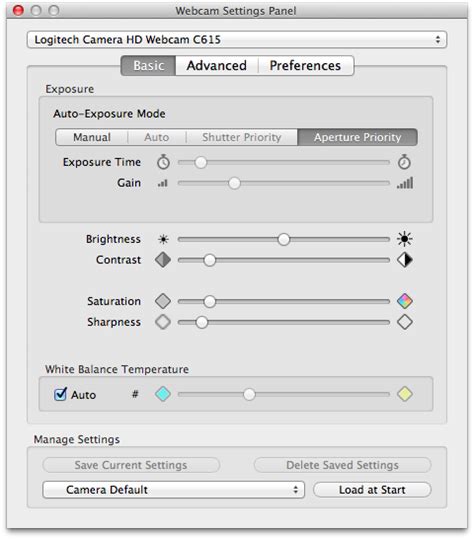 logitech camera settings app macos