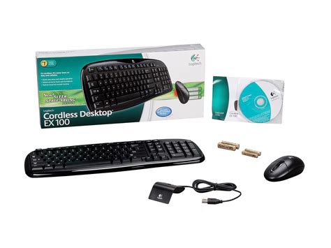 logitech cordless desktop ex 100 keyboard not working