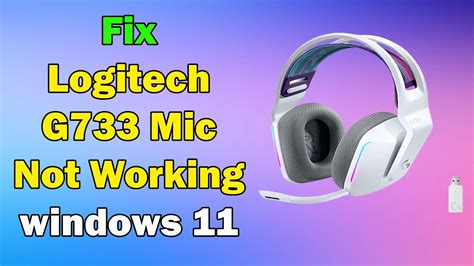 Logitech G733 Headset Mic Not Working