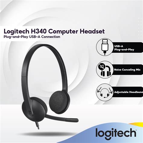 Logitech H340 Usb Computer Headset With Digital Audio