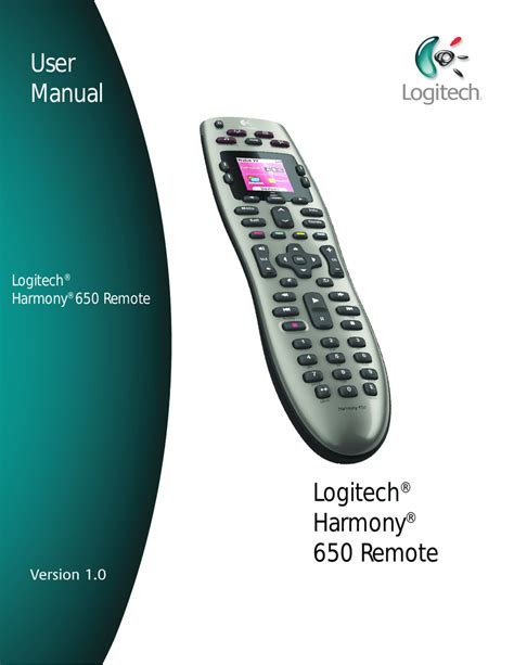 Logitech Harmony 650 User Manual