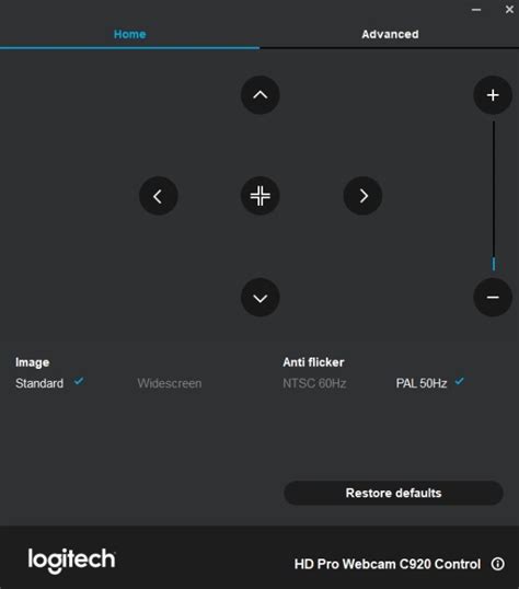 Logitech Video Camera Settings