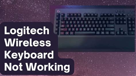 logitech wireless keyboard lights not working