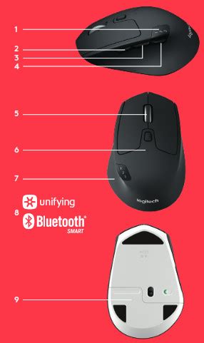 Mouse sem fio Logitech M720 Triathlon com Tecnologia FLOW, USB Unifying
