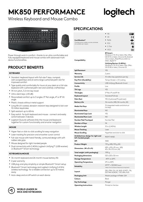 Logitech MK850 Performance Wireless Keyboard and Mouse review Tech Guide