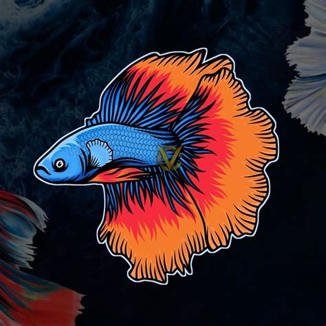 Betta Fish Logo Ikan Cupang Multicolor Gudang Gambar