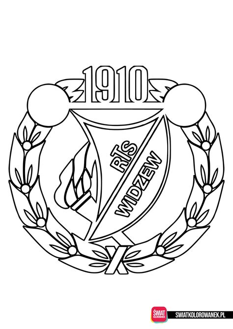 logo widzew łódź kolorowanka do druku