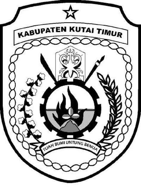 logo kutim hitam putih