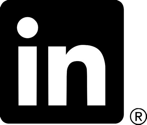 logo linkedin preto e branco