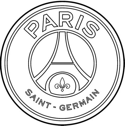 logo paris saint germain colorir