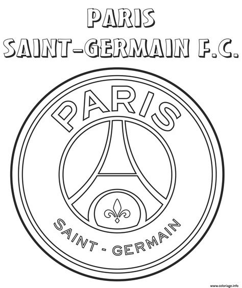 logo paris saint germain da colorare