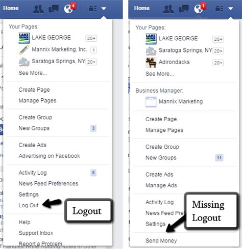 Facebook Logout Button Log Out Facebook Account Immediately