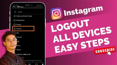 How to Logout Instagram Account From All Device in Android YouTube