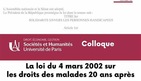 PPT - LA LOI DU 4 MARS 2002 Relative aux droits des malades et à la