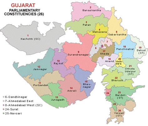 lok sabha constituencies in gujarat