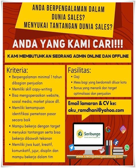 Lowongan Kerja Admin Online Shop Bandung 2023, Cari Penghasilan Dengan Mudah!