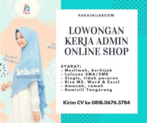 Lowongan Kerja Admin Online Shop Di Tangerang