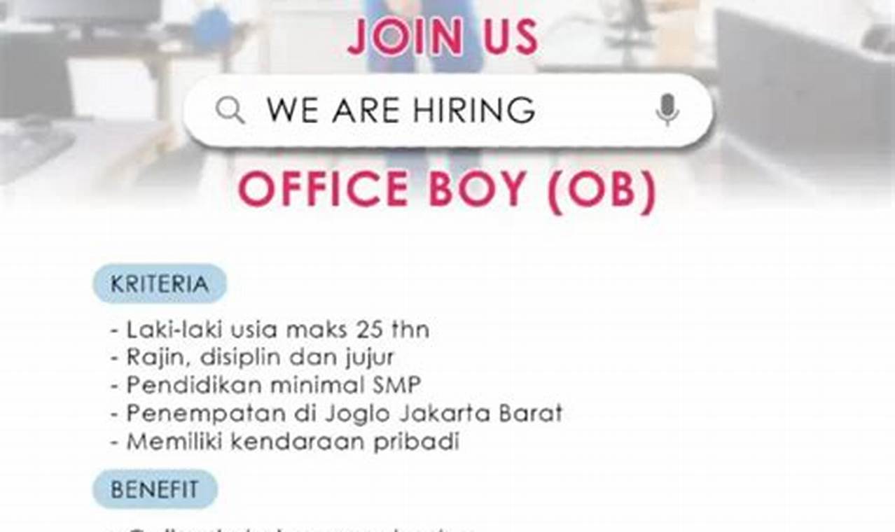 loker office boy kantor terbaru olx