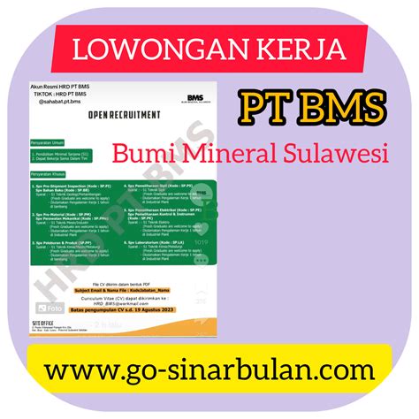 loker bumi mineral sulawesi