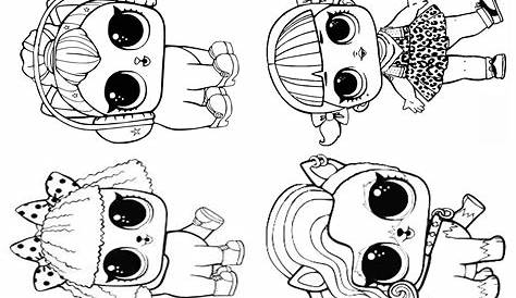 Desenhos para colorir das bonequinhas LOL Surprise - Aprender a Desenhar