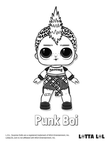 Lol Punk Boy Printable