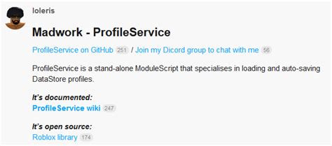 loleris on Twitter: \"#RobloxDev #Roblox ProfileService is the new 