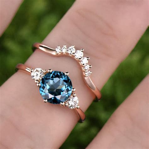 london blue topaz engagement rings