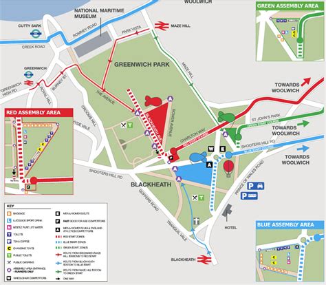london marathon 2024 starting zones map
