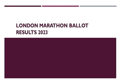 london marathon ballot results 2023