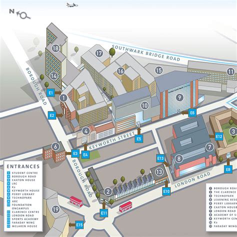 london south bank university map