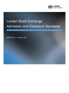 london stock exchange admissions