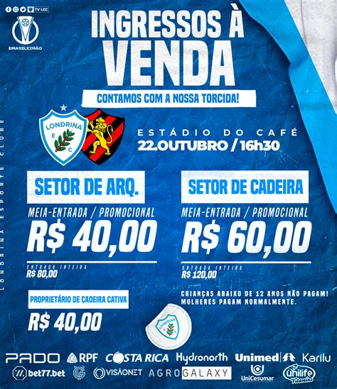 londrina x sport ingressos