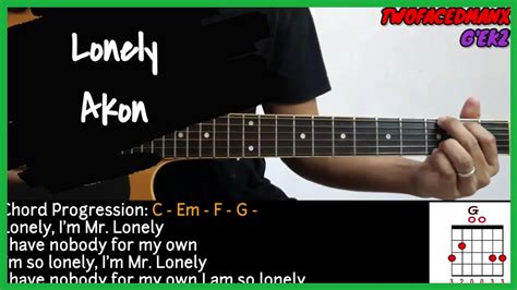 lonely akon guitar chords