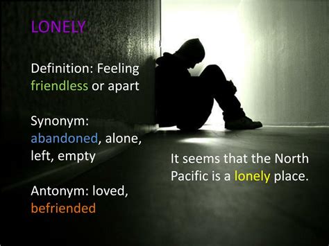 lonely definition synonym