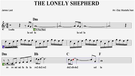 Lonely Shepherd Pan Flute Notes