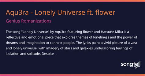 lonely universe lyrics romaji