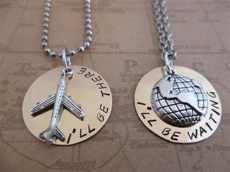 long distance loved one key chain Metal stamped jewelry, Stamped