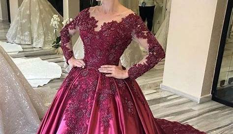 Pink Sheer Long Sleeve Lace Applique Ball Gown Long Prom