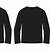 long sleeve black tshirt template