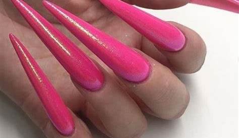 Long Stiletto Nails Pink !