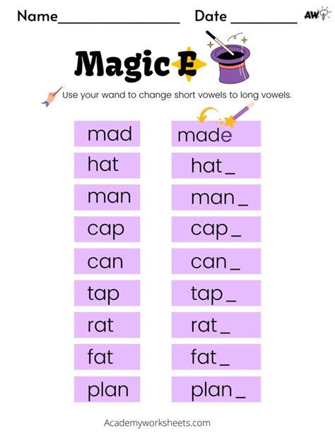 long a sound words worksheet with answers