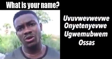 Long African Name Meme