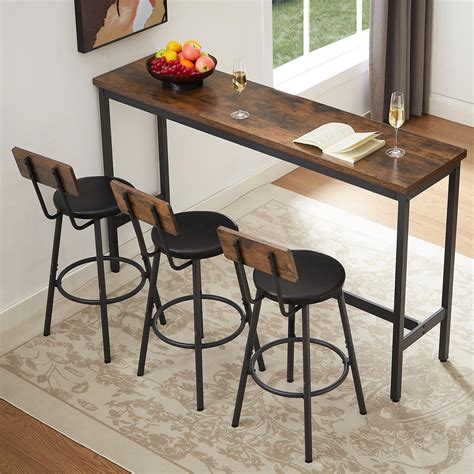 Long Bar Table With Stools