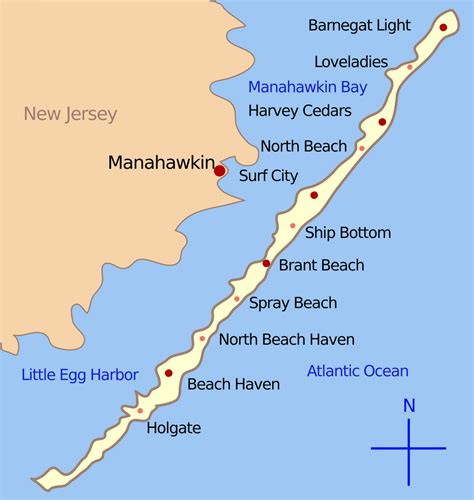 long beach island nj map
