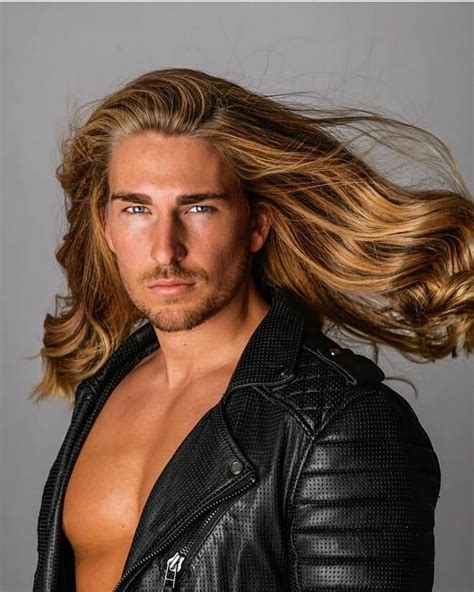 Cool Guys with Long Blonde Hair Chris in 2019 Golden blonde hair