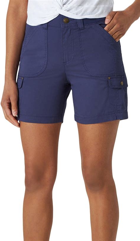 Lee Lee Womens FlexToGo Solid Relaxed Fit Cargo Shorts Walmart