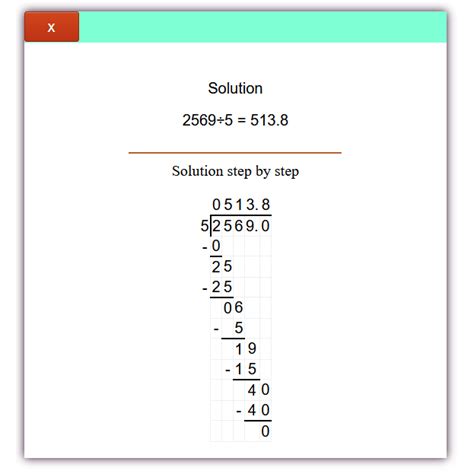 Long Division Calculator Negative Numbers